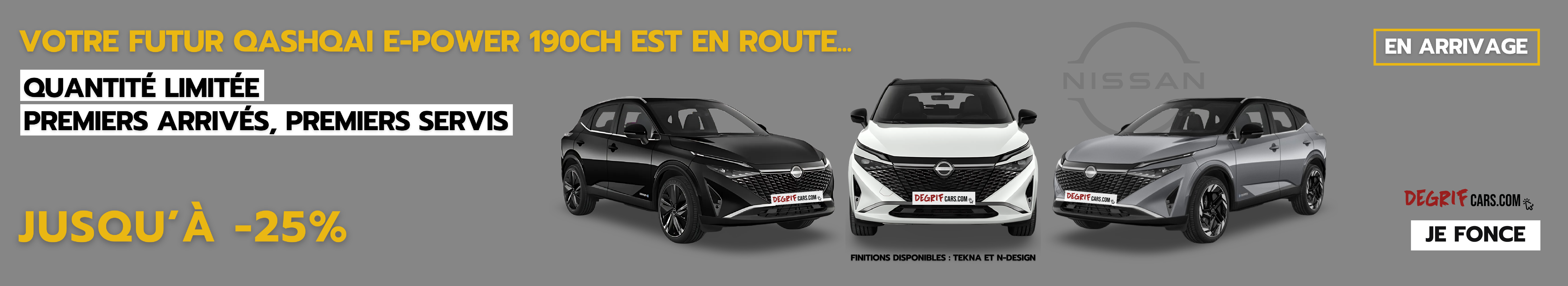 Nissan Qashqai nouvel arrivage voitures neuves avec remises jusqu'à -25%