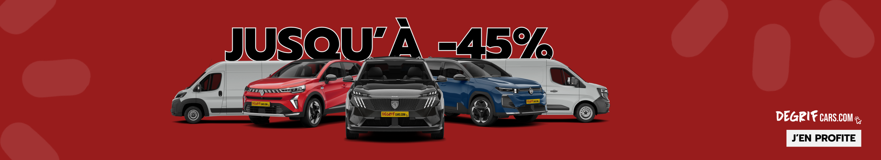 Gamme de véhicules et utilitaires neufs et occasion toutes marques avec remises jusqu'à -45%