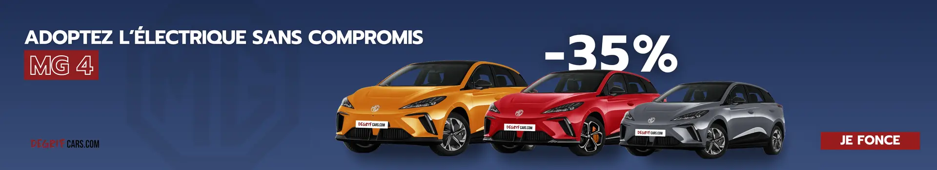 MG4 voitures neuves et occasion avec remise de -35% electrique