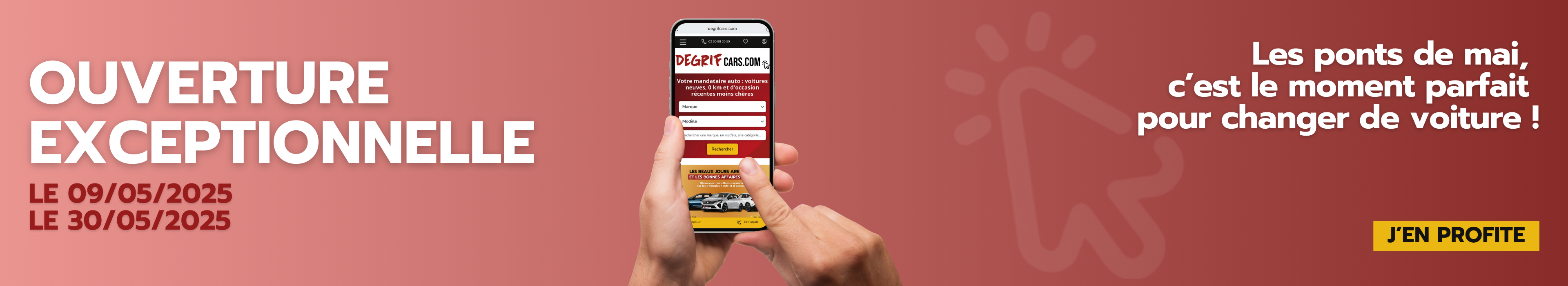 Ouverture exceptionnelle Degrifcars.com découvrez notre large gamme de véhicules neufs et d'occasion sur notre site internet