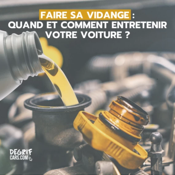 Mécanicien effectuant une vidange moteur sur une voiture dans un garage en atelier.