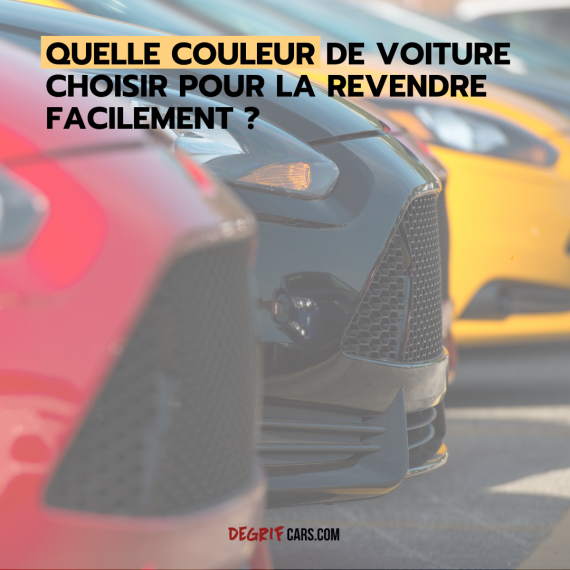 Voitures de différentes couleurs garées côte à côte, illustrant les coloris les plus populaires pour une revente rapide et au meilleur prix.