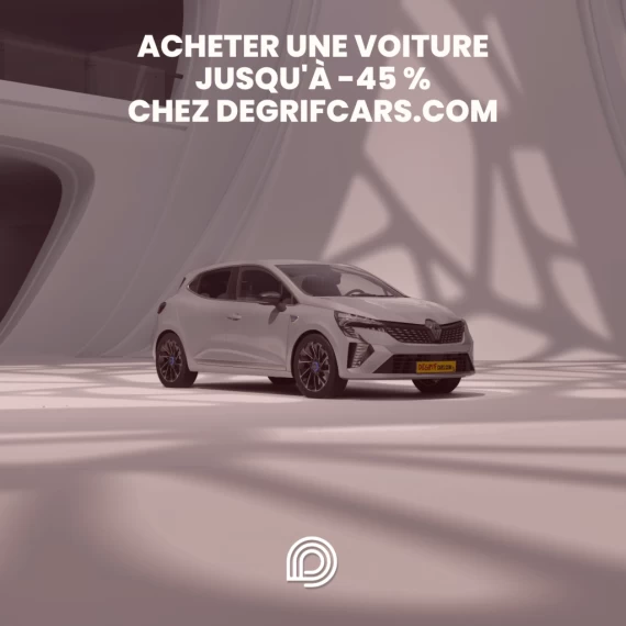 Véhicules neufs, 0 km et d'occasion reconditionnés disponibles chez Degrifcars.com avec des remises jusqu'à -45 %