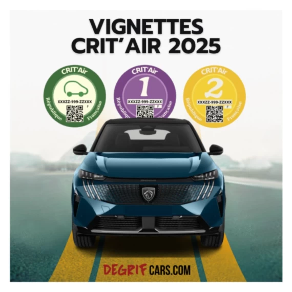 Vignette Crit’Air obligatoire en 2025 : Degrifcars.com vous accompagne avec des véhicules écologique